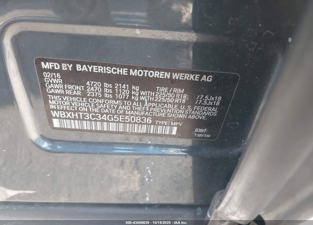 2016 BMW X1 XDRIVE28I VIN: WBXHT3C34G5E50836