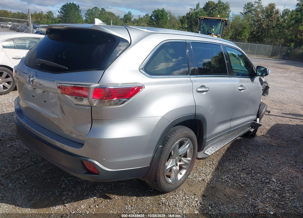 2015 TOYOTA HIGHLANDER LIMITED V6 VIN: 5TDYKRFH8FS068535
