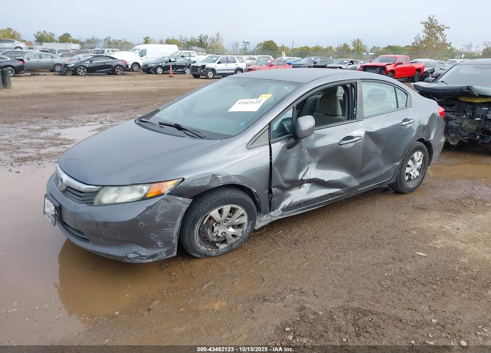 2012 HONDA CIVIC LX VIN: 19XFB2F59CE091087