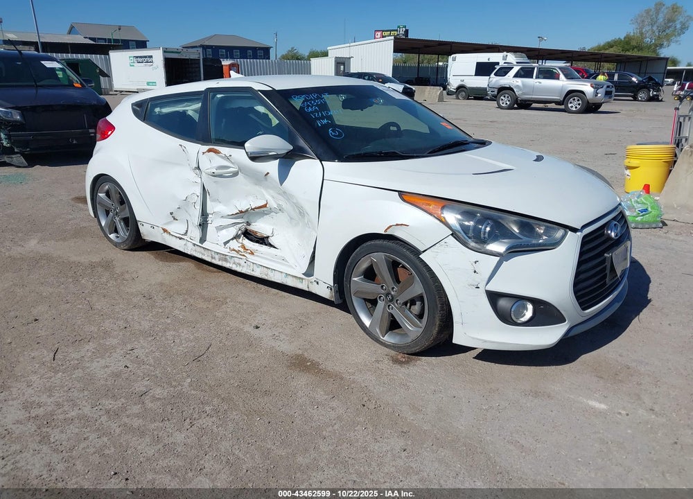 2013 HYUNDAI VELOSTER TURBO W/BLUE VIN: KMHTC6AE0DU144563