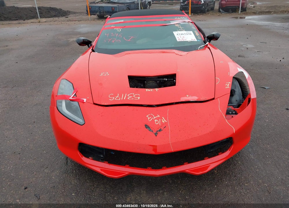 2016 CHEVROLET CORVETTE STINGRAY VIN: 1G1YK3D77G5105789