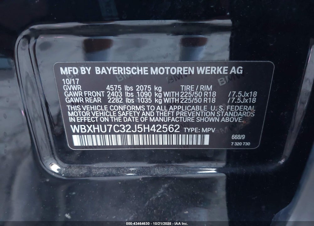 2018 BMW X1 SDRIVE28I VIN: WBXHU7C32J5H42562