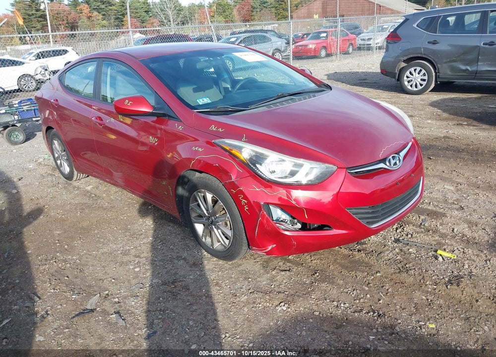 2015 HYUNDAI ELANTRA SE VIN: 5NPDH4AE3FH572591