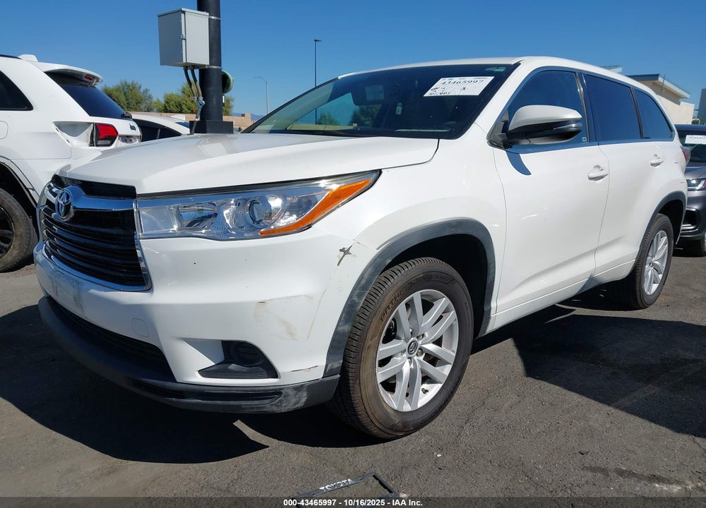2016 TOYOTA HIGHLANDER LE V6 VIN: 5TDZKRFH4GS170369