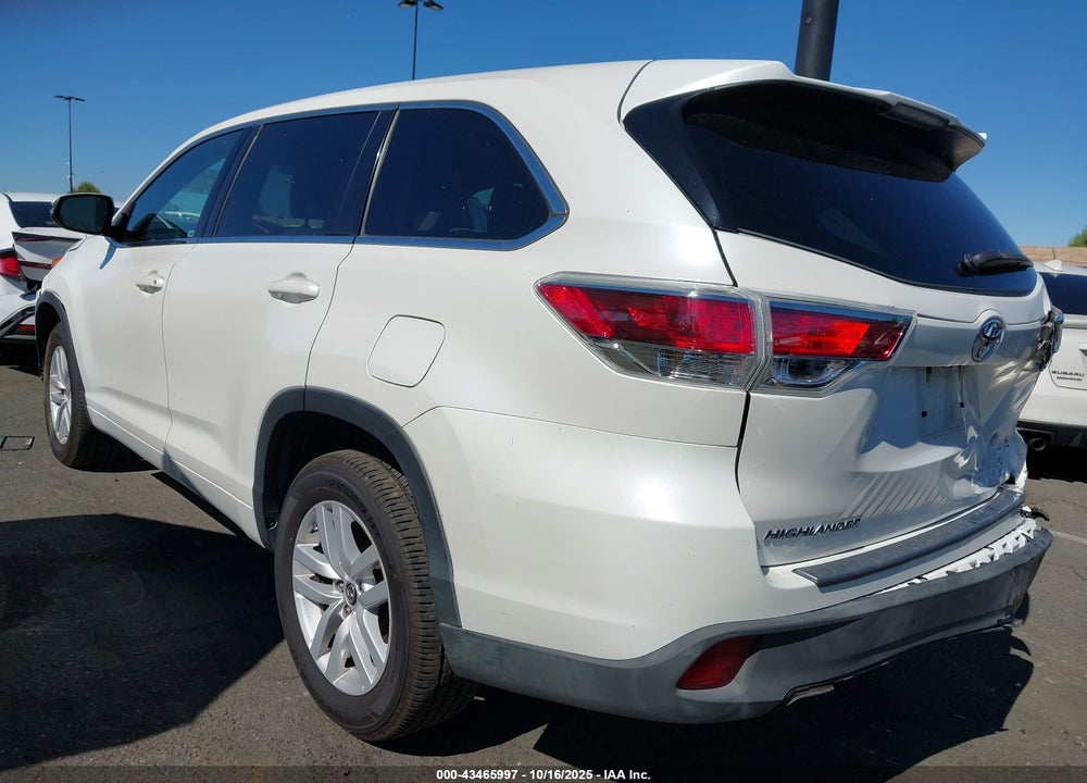 2016 TOYOTA HIGHLANDER LE V6 VIN: 5TDZKRFH4GS170369