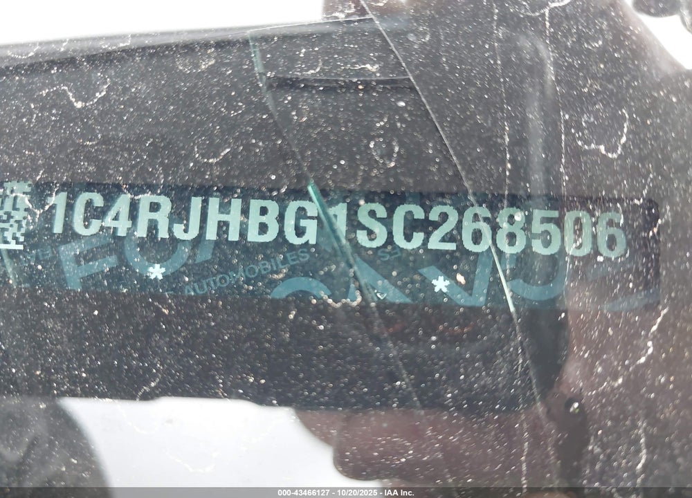 2025 JEEP GRAND CHEROKEE VIN: 1C4RJHBG1SC268506