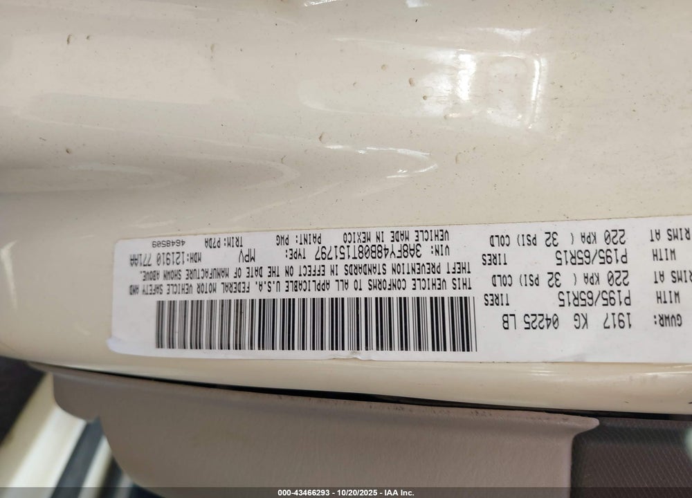 2008 CHRYSLER PT CRUISER LX VIN: 3A8FY48B08T151797