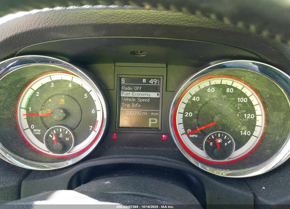 2013 DODGE DURANGO VIN: 1C4RDJAG4DC608637
