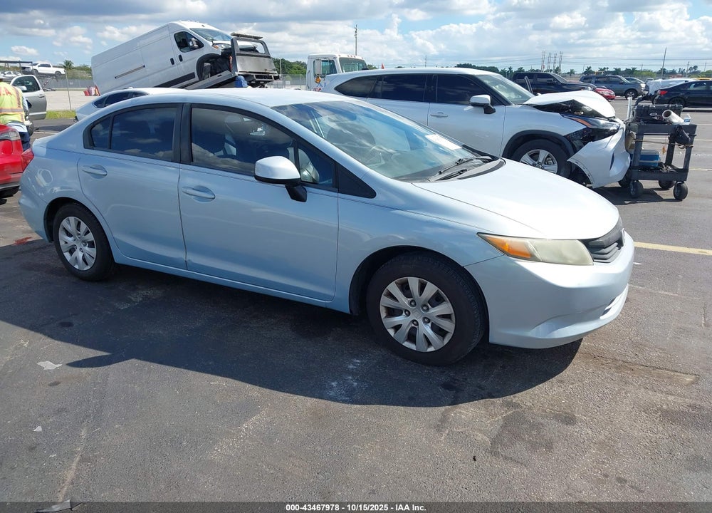 2012 HONDA CIVIC LX VIN: 19XFB2F53CE042080