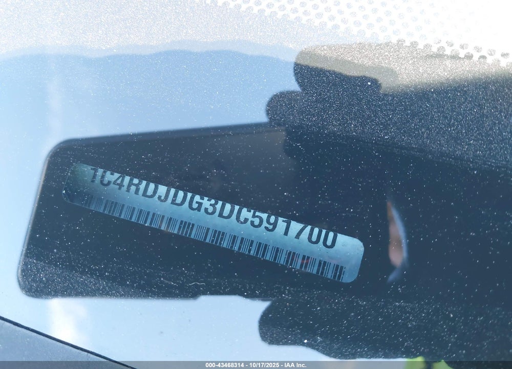 2013 DODGE DURANGO CREW VIN: 1C4RDJDG3DC591700