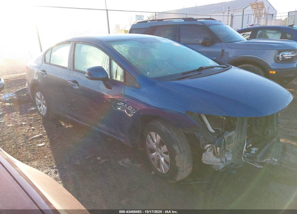 2012 HONDA CIVIC LX VIN: 19XFB2F50CE070208