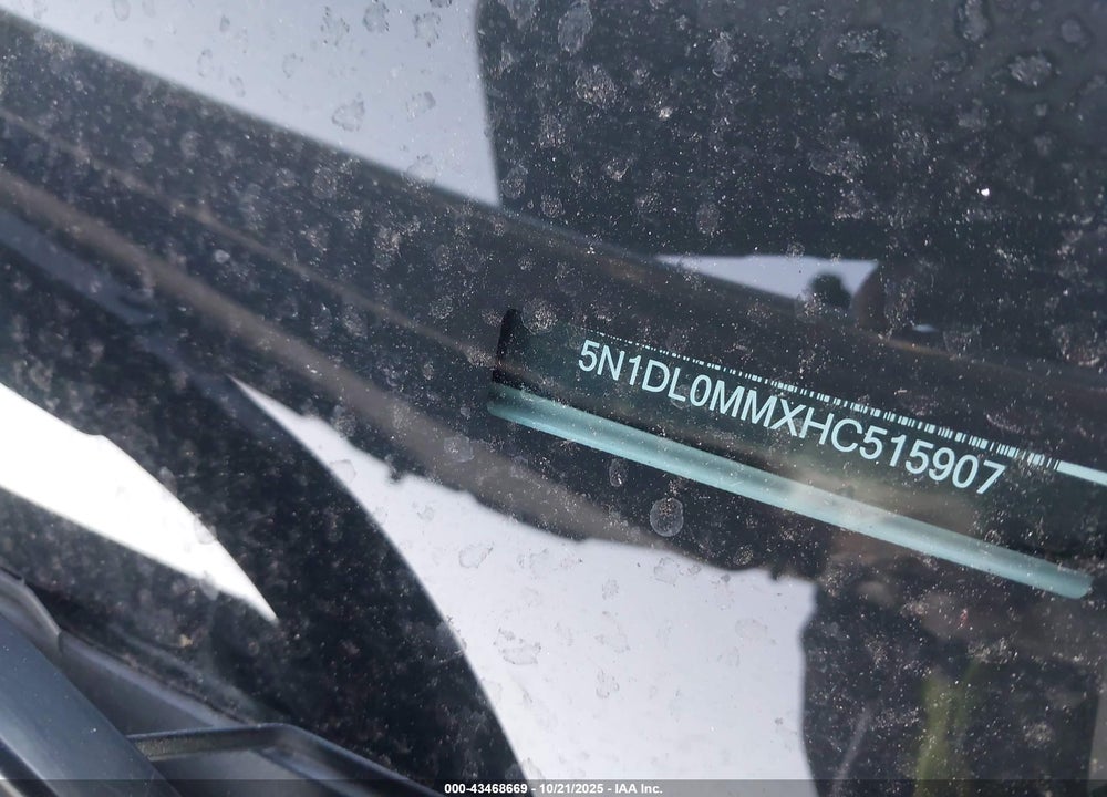 2017 INFINITI QX60 VIN: 5N1DL0MMXHC515907