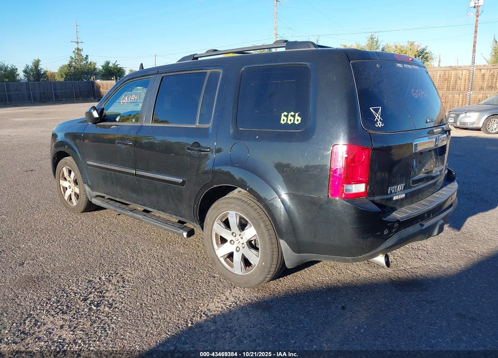 2012 HONDA PILOT TOURING VIN: 5FNYF4H97CB071942
