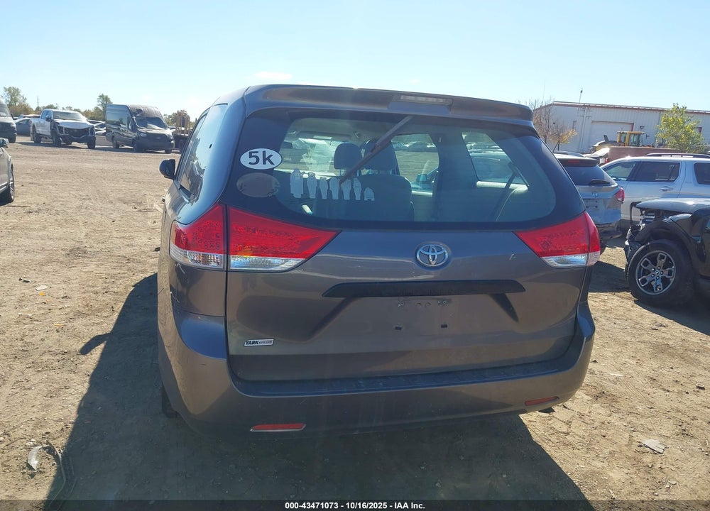 2014 TOYOTA SIENNA L V6 7 PASSENGER VIN: 5TDZK3DC9ES436793
