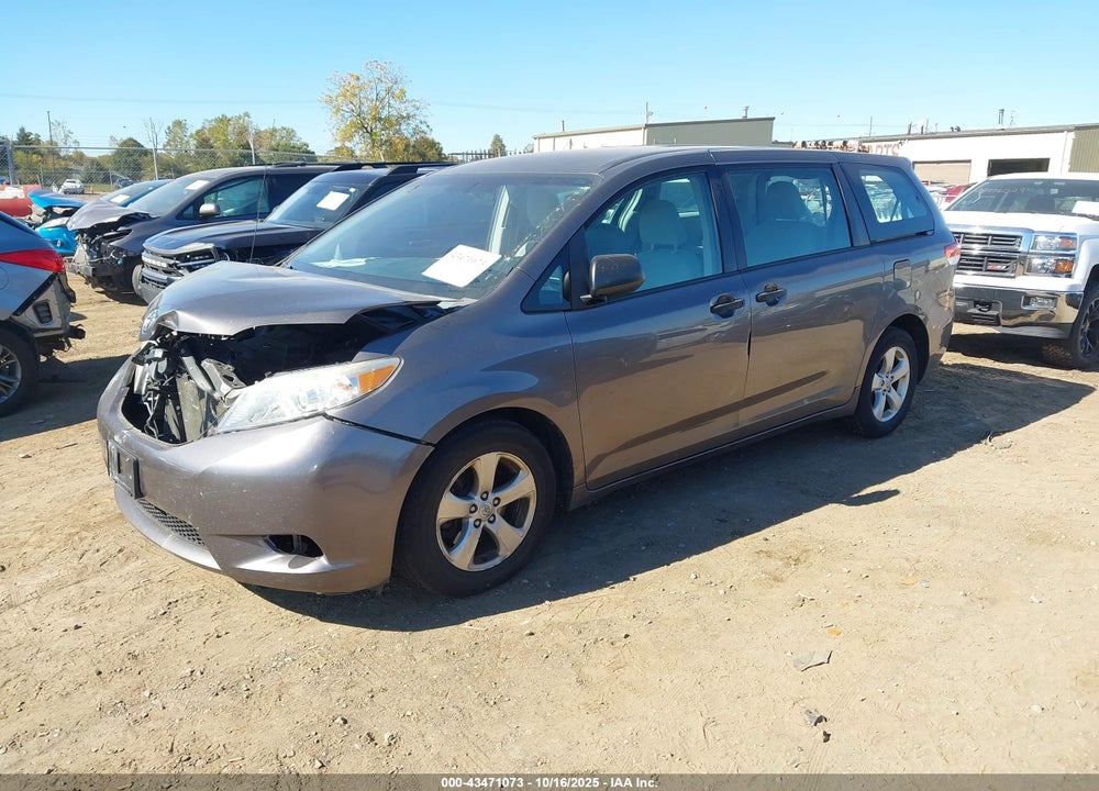 2014 TOYOTA SIENNA L V6 7 PASSENGER VIN: 5TDZK3DC9ES436793