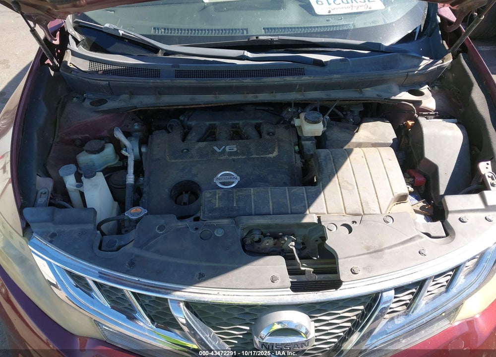 2012 NISSAN MURANO S VIN: JN8AZ1MU6CW104883