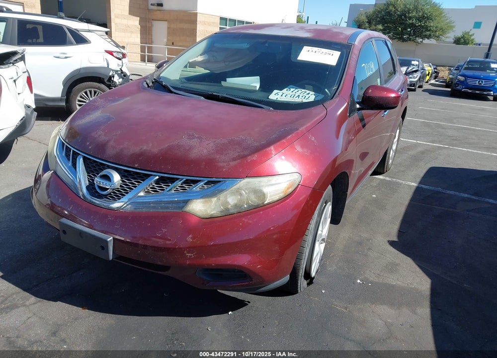 2012 NISSAN MURANO S VIN: JN8AZ1MU6CW104883