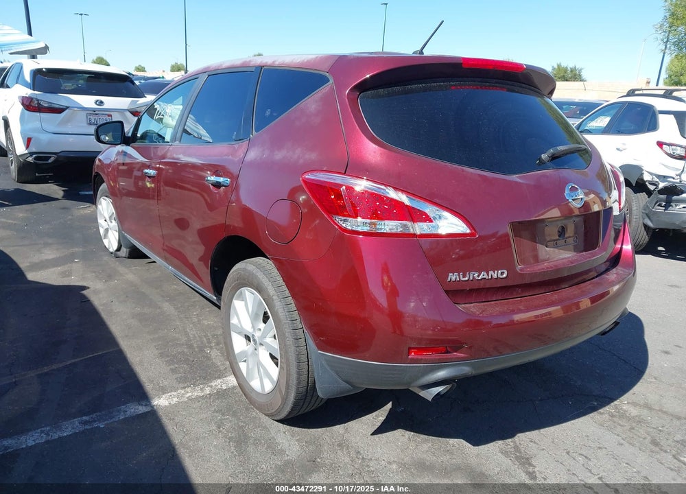 2012 NISSAN MURANO S VIN: JN8AZ1MU6CW104883