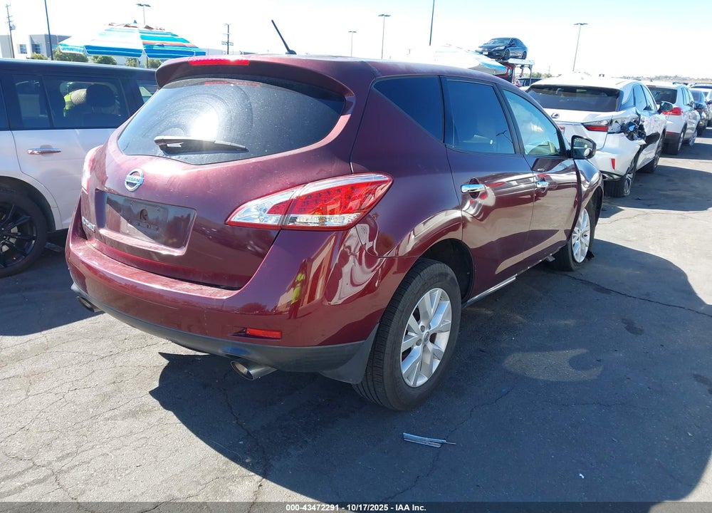 2012 NISSAN MURANO S VIN: JN8AZ1MU6CW104883