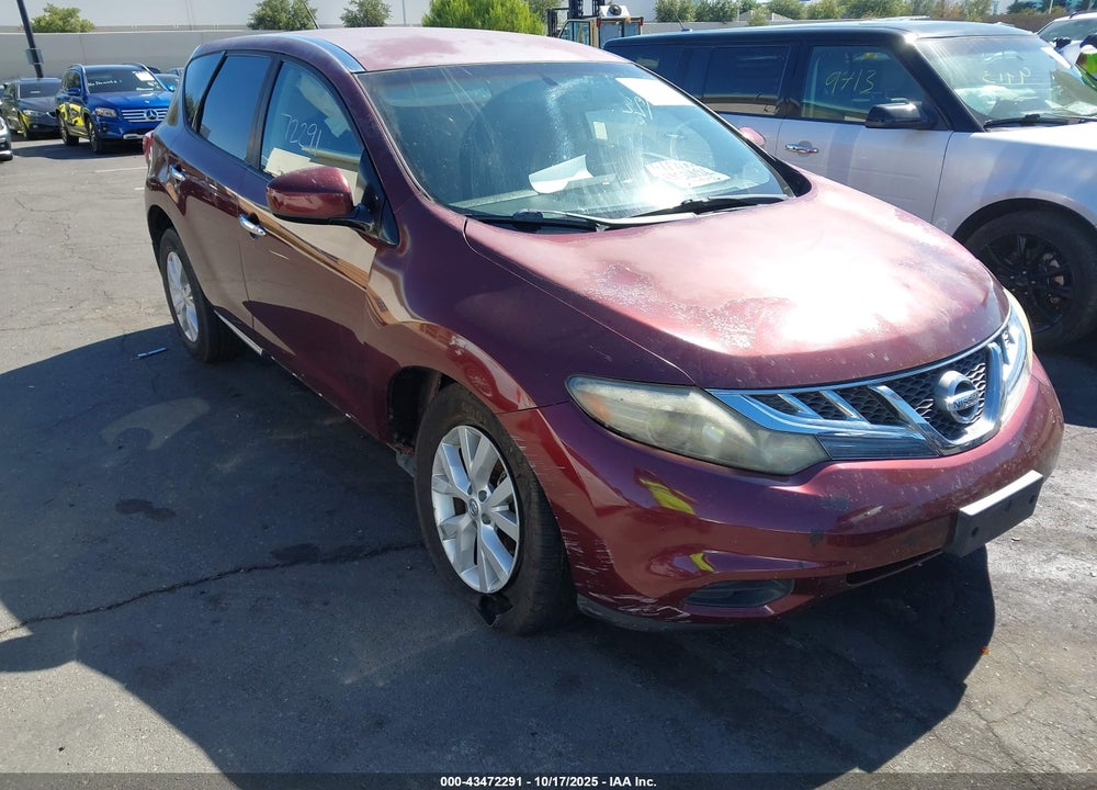 2012 NISSAN MURANO S VIN: JN8AZ1MU6CW104883