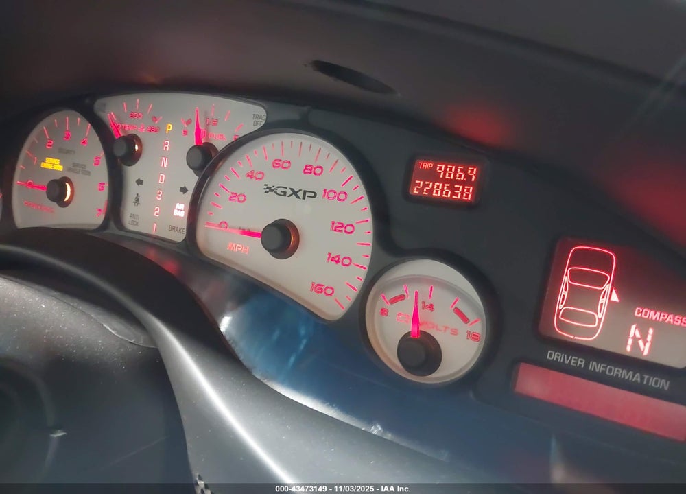 2005 PONTIAC BONNEVILLE GXP VIN: 1G2HZ54Y05U240241