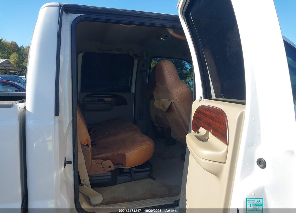 2005 FORD F-250 LARIAT/XL/XLT VIN: 1FTSW21P05EA19821