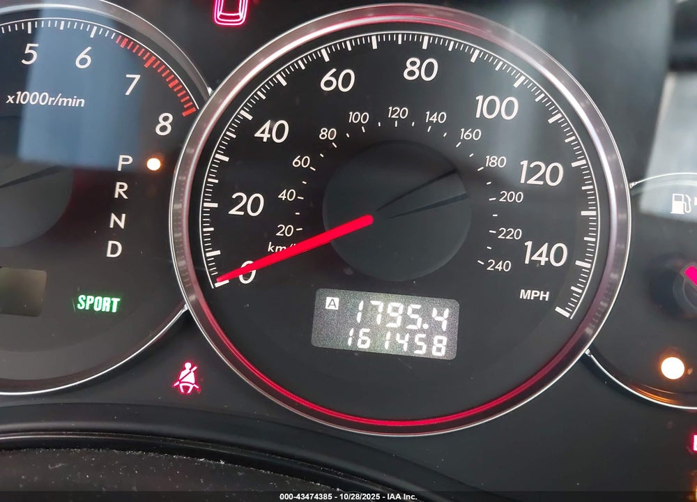 2009 SUBARU LEGACY 2.5I LIMITED VIN: 4S3BL626597218606