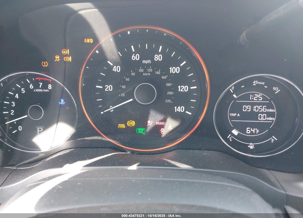 2016 HONDA HR-V EX VIN: 3CZRU6H52GM712722