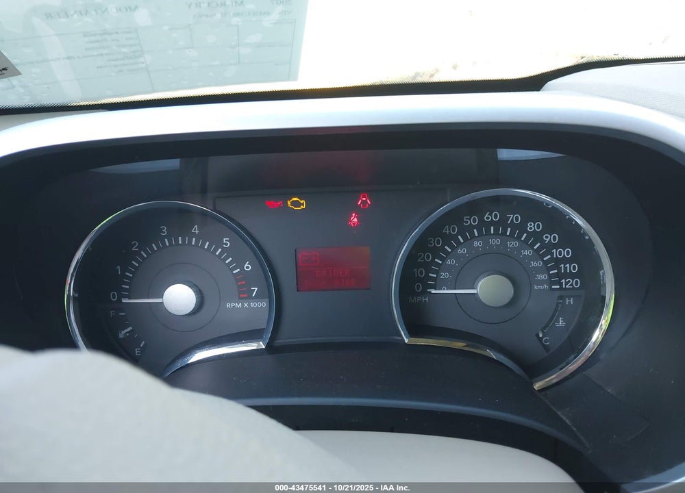 2007 MERCURY MOUNTAINEER PREMIER VIN: 4M2EU38817UJ04063
