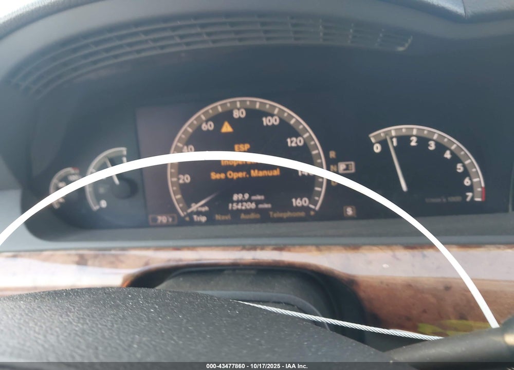 2007 MERCEDES-BENZ S CLASS VIN: WDDNG71X47A016198