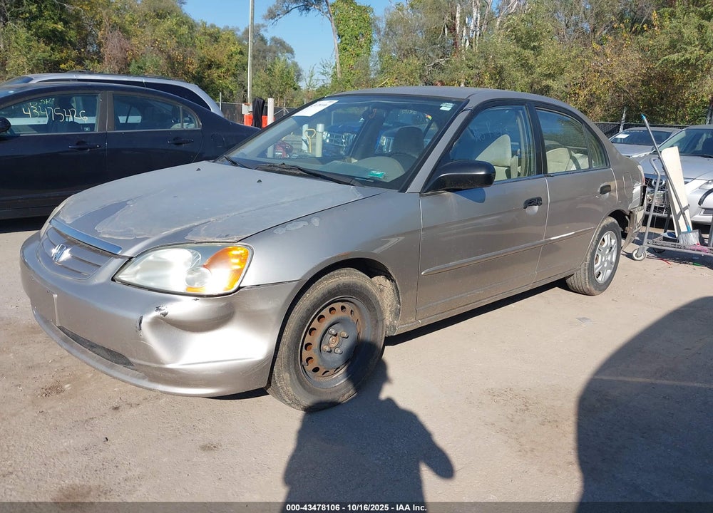 2001 HONDA CIVIC LX VIN: 1HGES16531L022794