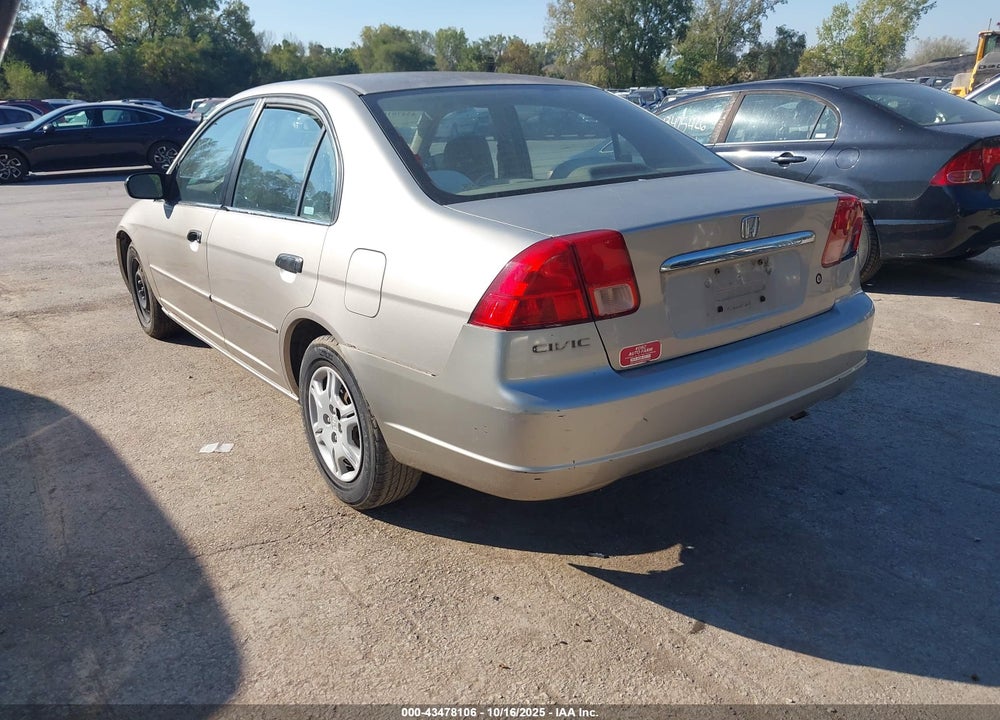 2001 HONDA CIVIC LX VIN: 1HGES16531L022794