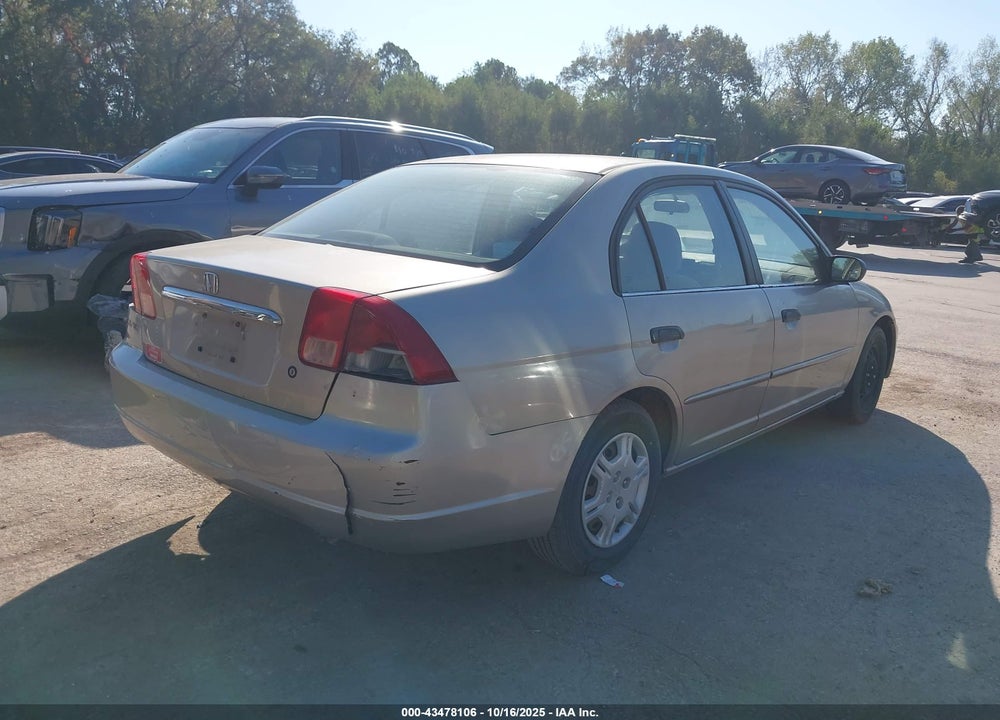 2001 HONDA CIVIC LX VIN: 1HGES16531L022794