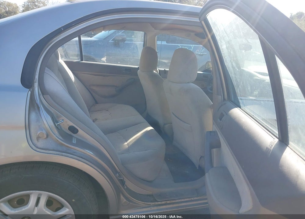 2001 HONDA CIVIC LX VIN: 1HGES16531L022794