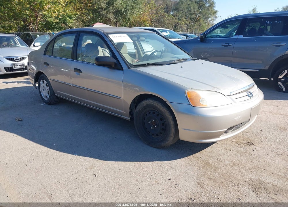 2001 HONDA CIVIC LX VIN: 1HGES16531L022794