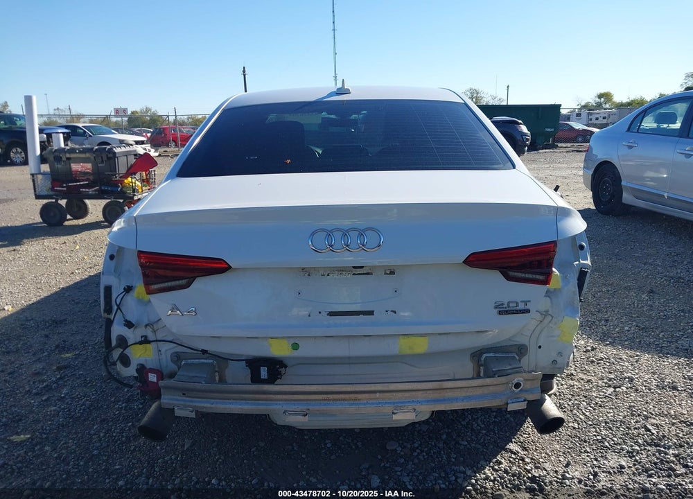 2017 AUDI A4 VIN: WAUENAF48HN066850