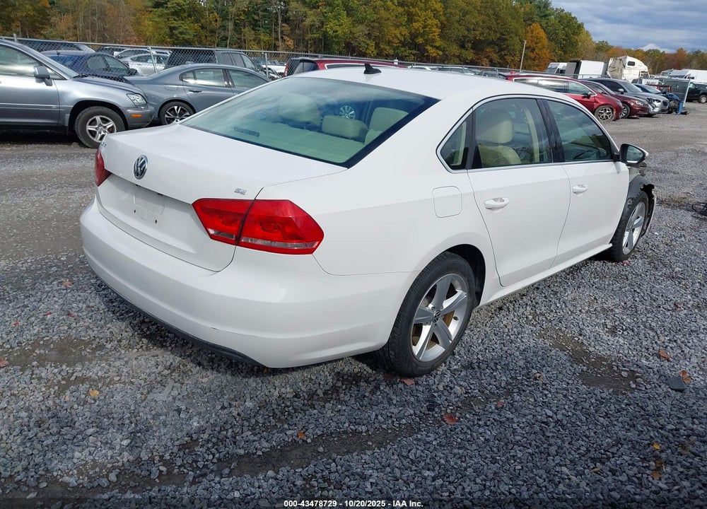 2012 VOLKSWAGEN PASSAT 2.5L SE VIN: 1VWBP7A39CC014761