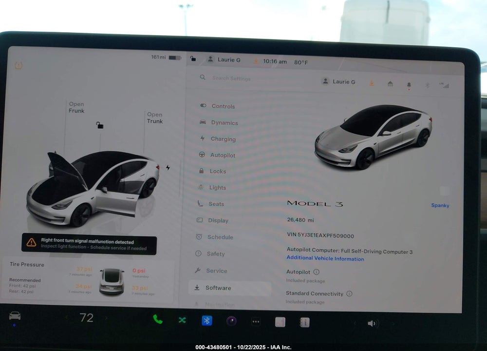 2023 TESLA MODEL 3 REAR-WHEEL DRIVE VIN: 5YJ3E1EAXPF509000