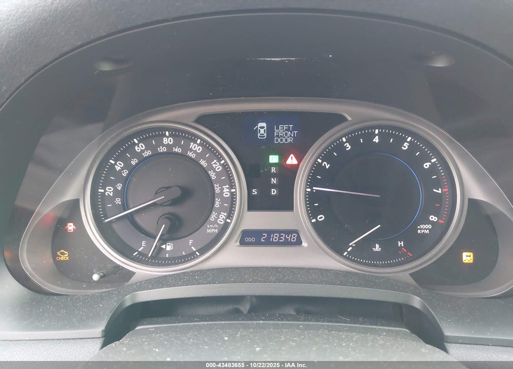 2007 LEXUS IS 250 VIN: JTHBK262172046456