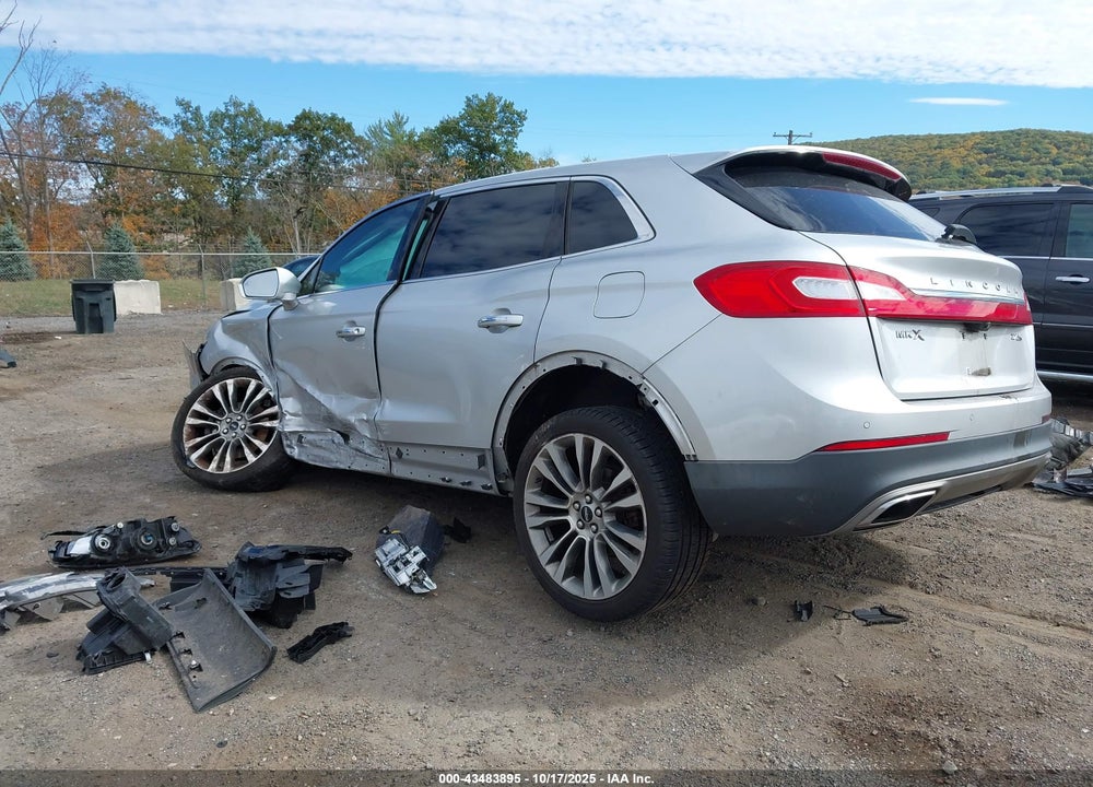 2016 LINCOLN MKX RESERVE VIN: 2LMTJ8LP9GBL69594
