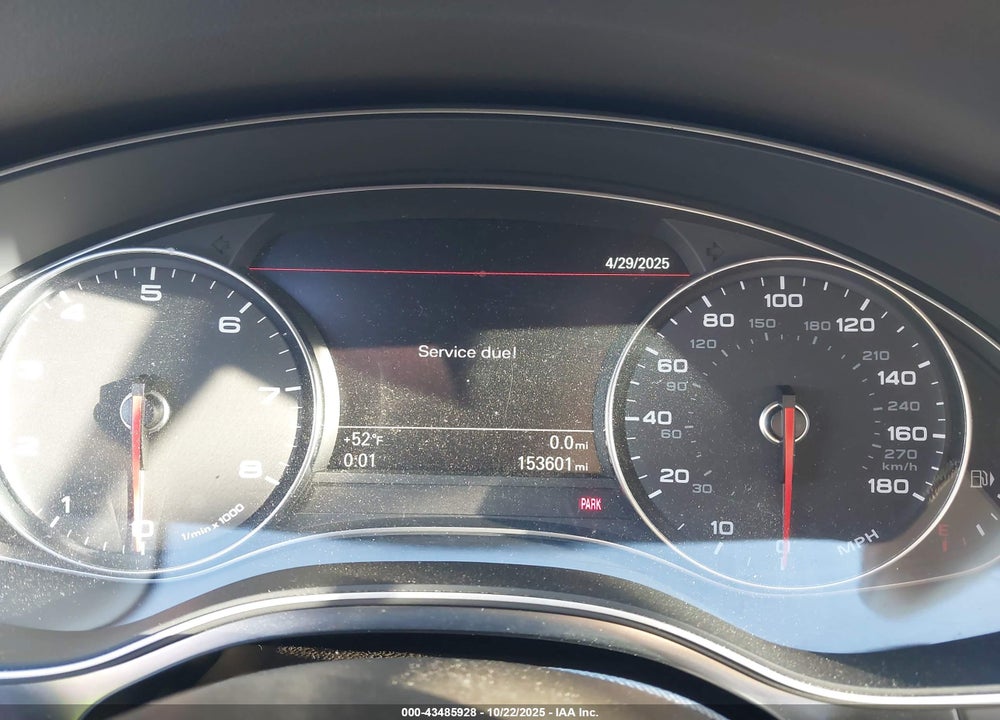 2012 AUDI A6 3.0 PREMIUM VIN: WAUGGAFC2CN065647