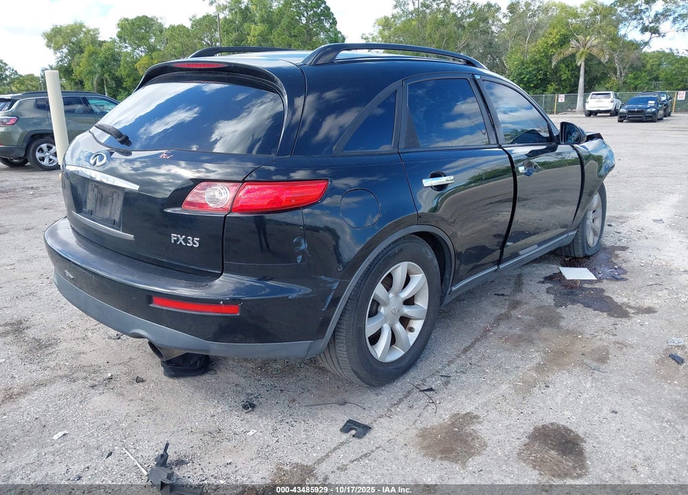 2005 INFINITI FX35 VIN: JNRAS08W45X214821