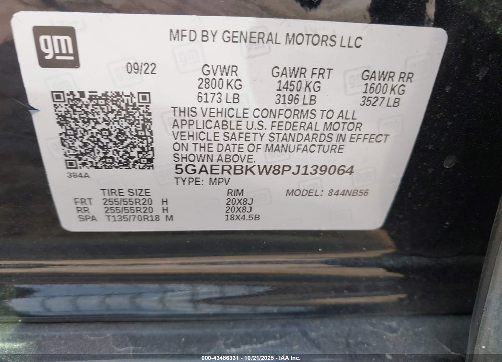 2023 BUICK ENCLAVE ESSENCE FWD VIN: 5GAERBKW8PJ139064