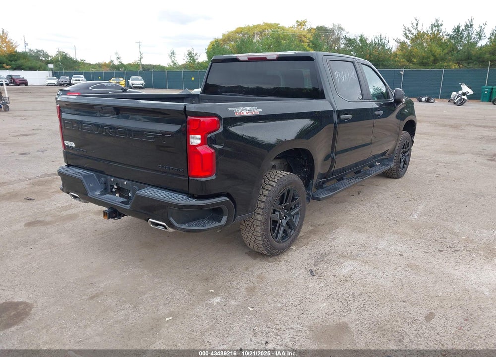 2021 CHEVROLET SILVERADO 1500 4WD SHORT BED CUSTOM TRAIL BOSS VIN: 1GCPYCEF2MZ447906