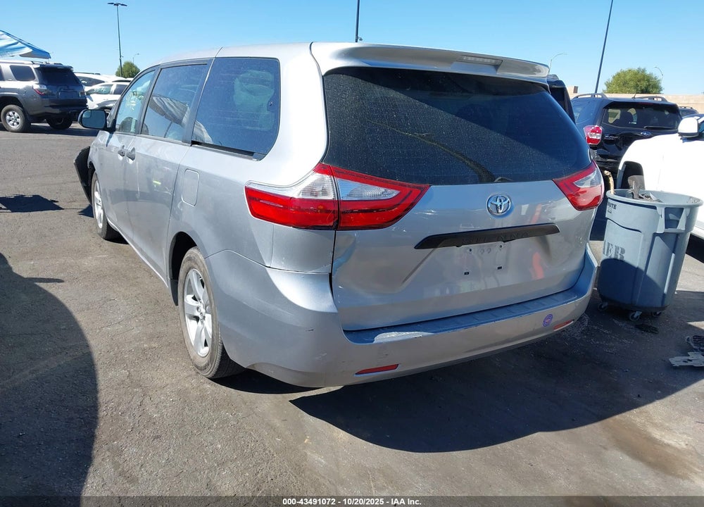 2017 TOYOTA SIENNA L 7 PASSENGER VIN: 5TDZZ3DC6HS841980