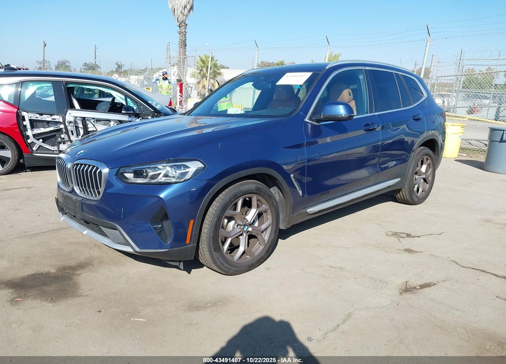 2022 BMW X3 SDRIVE30I VIN: 5UX43DP05N9L01922