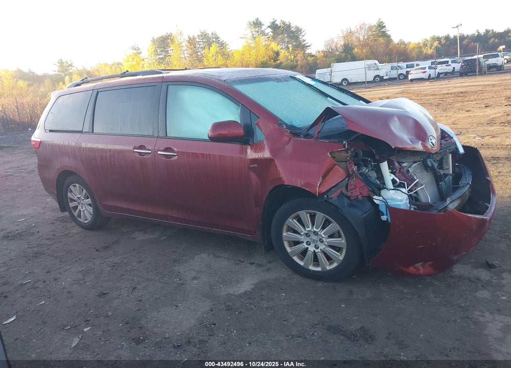 2016 TOYOTA SIENNA XLE 7 PASSENGER VIN: 5TDDK3DC0GS135648