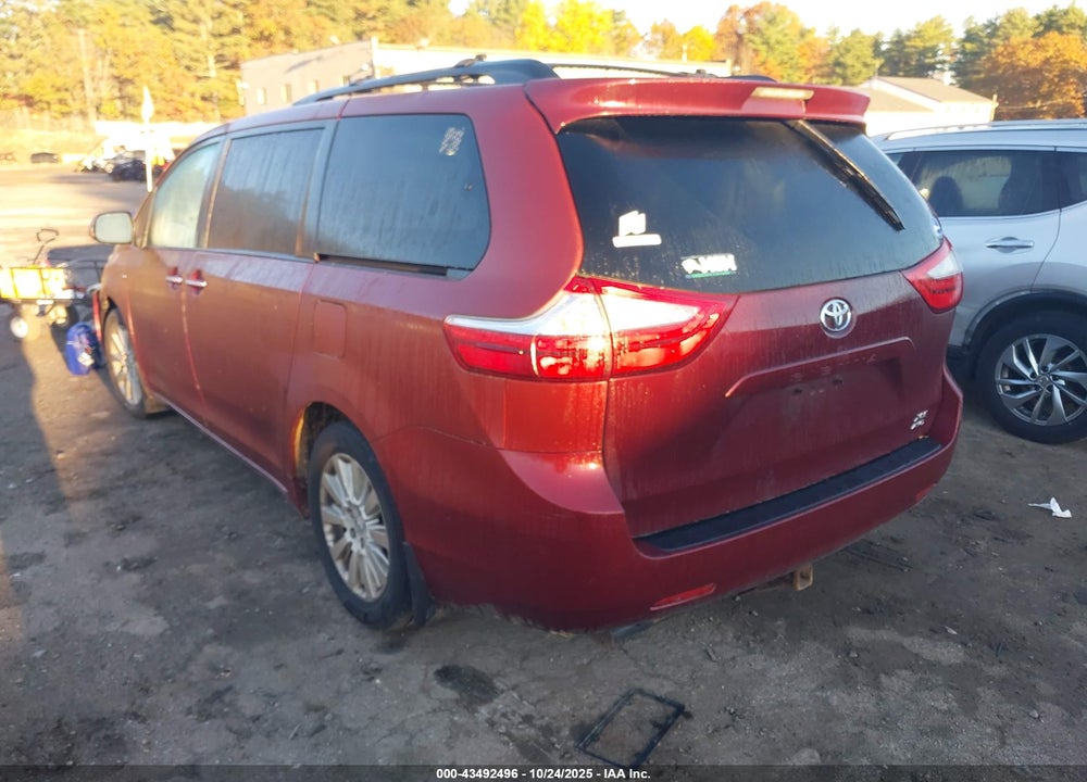 2016 TOYOTA SIENNA XLE 7 PASSENGER VIN: 5TDDK3DC0GS135648