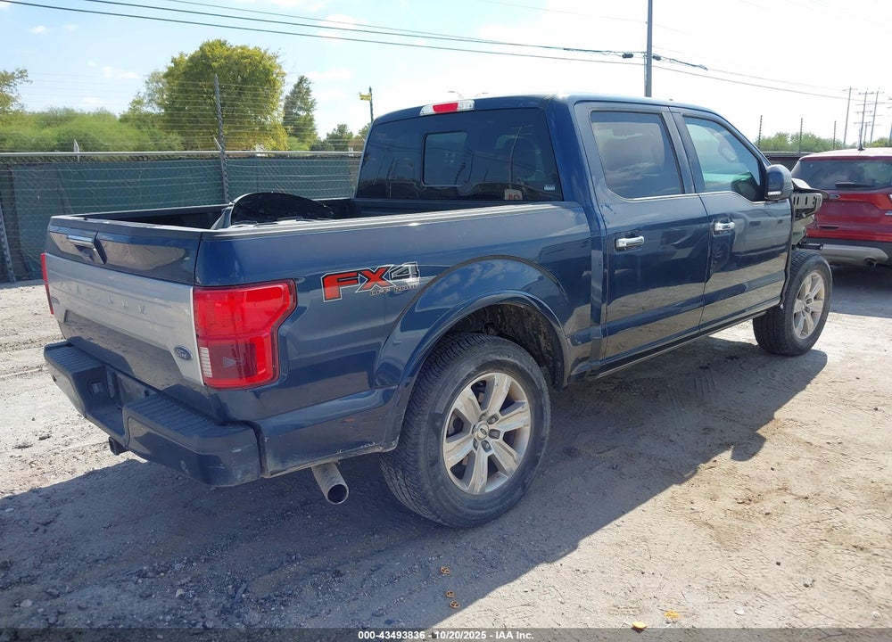 2018 FORD F-150 PLATINUM VIN: 1FTEW1E55JFB44222