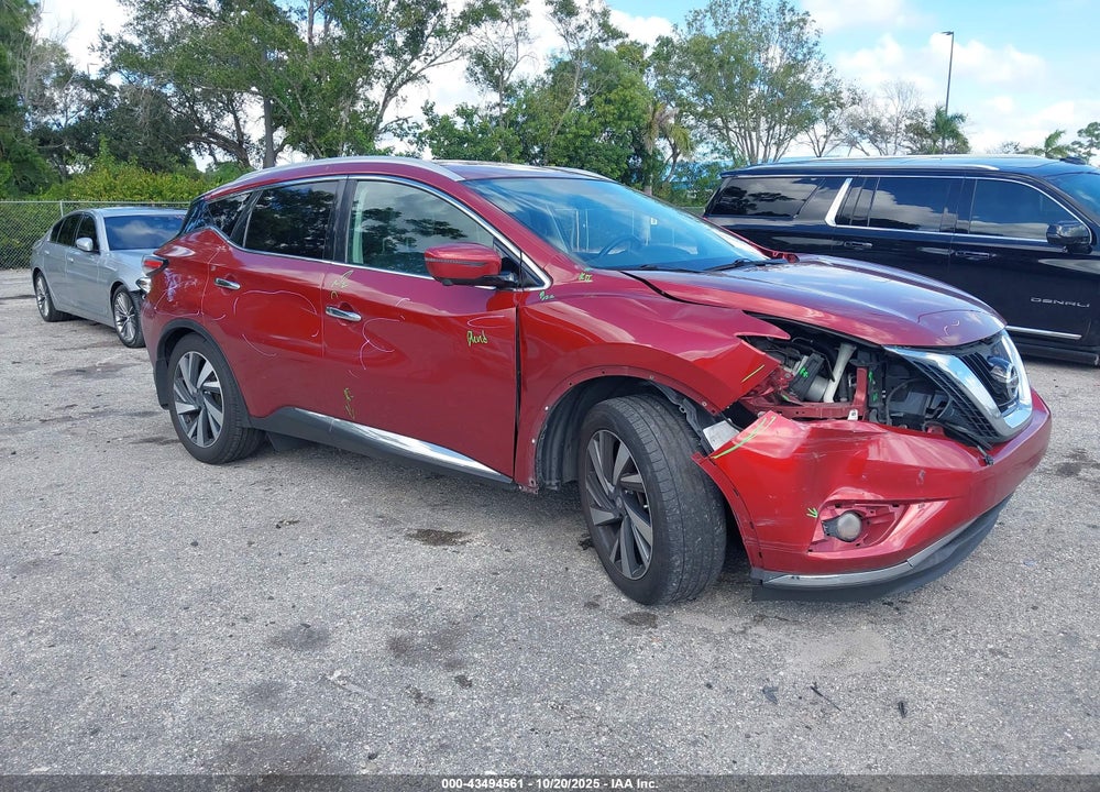 2017 NISSAN MURANO PLATINUM VIN: 5N1AZ2MH4HN123722
